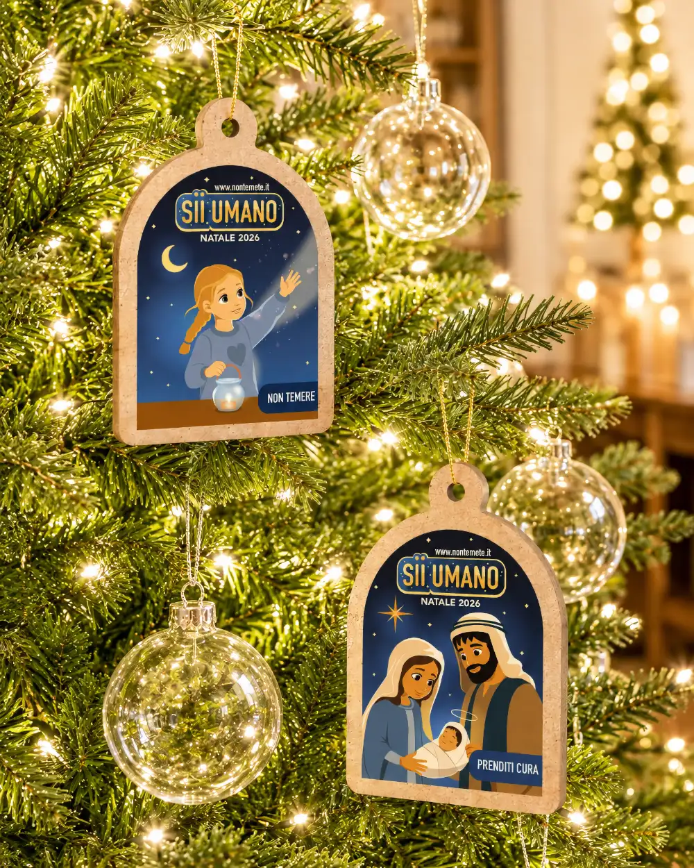 Sii umano addobbi Natale